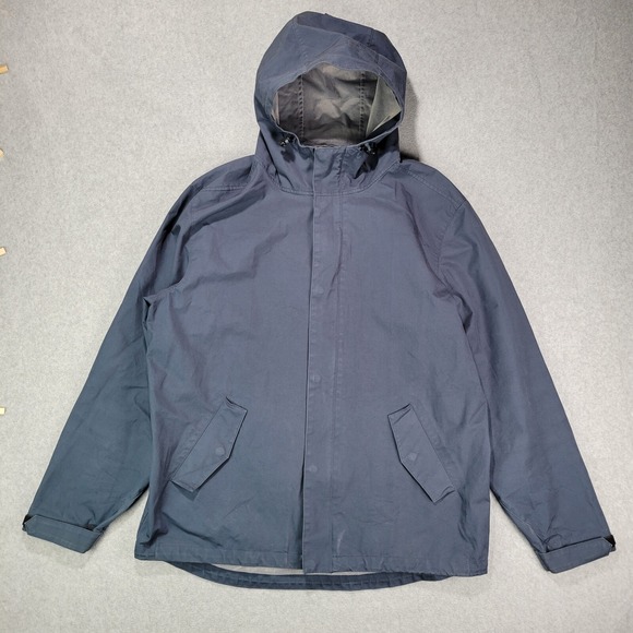 Line of Trade Other - Line Of Trade Jacket Men Large Blue Portland Rain Coat‎ Hooded Full Zip Outdoors